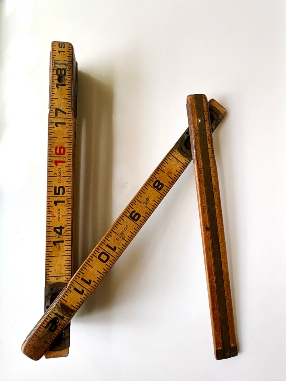 Vintage Wooden Folding Ruler